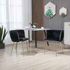 Chaise de salle à manger en velours au charme moderne