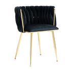 Chaise de salle à manger en velours au charme moderne