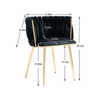 Chaise de salle à manger en velours au charme moderne