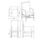 Modern Armchair with Steel Frame