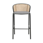 Tabourets de bar (cadre en acier thermolaqué noir) — Lot de 2 (Modèle : 37)