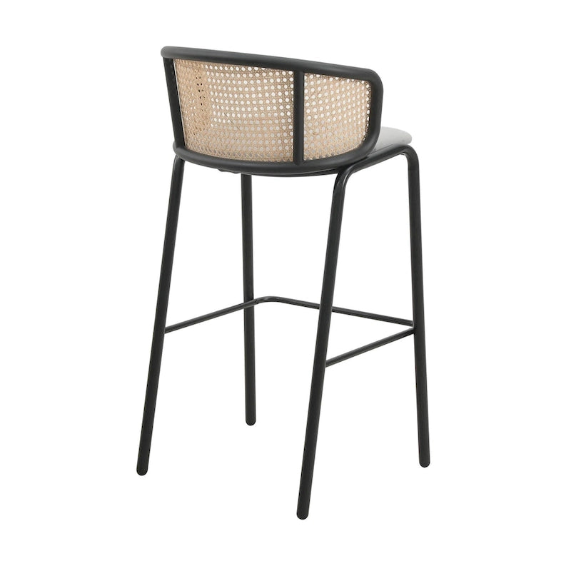 Tabourets de bar (cadre en acier thermolaqué noir) — Lot de 2 (Modèle : 37)