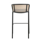 Tabourets de bar (cadre en acier thermolaqué noir) — Lot de 2 (Modèle : 37)