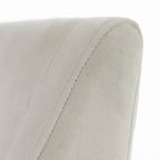 Chaise de salle à manger moderne beige et laiton antique