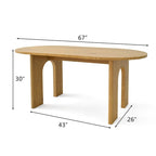 Table à manger 67 sur pied central - Chêne