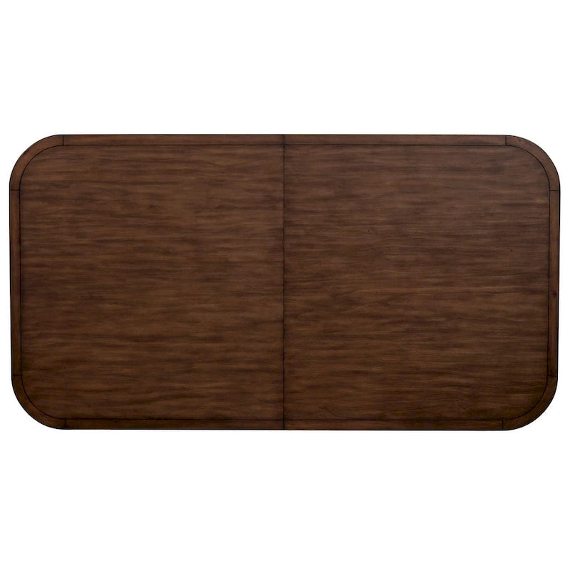 Table de salle à manger bicolore en bois — Marron et blanc