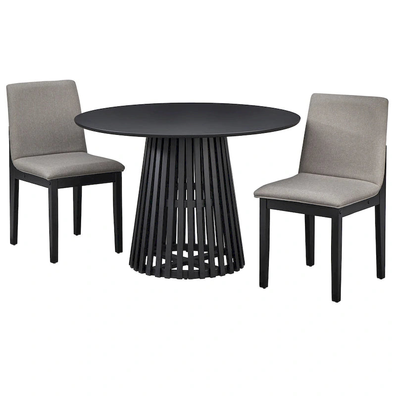 Table à manger en bois tourné