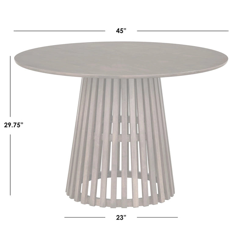 Table à manger en bois tourné