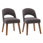 Lot de 2 chaises de salle à manger tapissées Tiffany