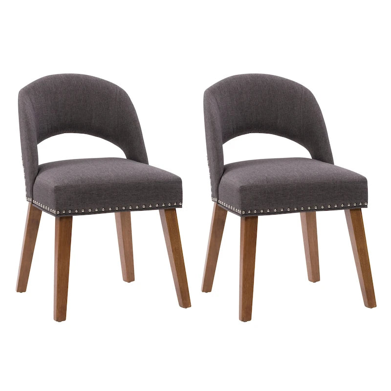 Lot de 2 chaises de salle à manger tapissées Tiffany