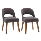 Lot de 2 chaises de salle à manger tapissées Tiffany