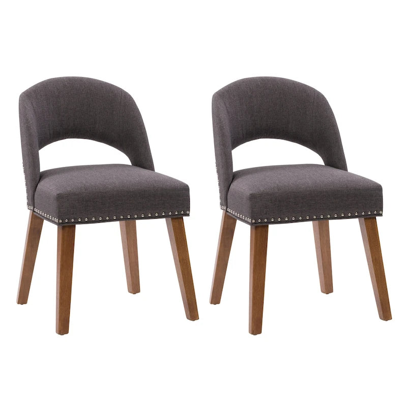 Lot de 2 chaises de salle à manger tapissées Tiffany