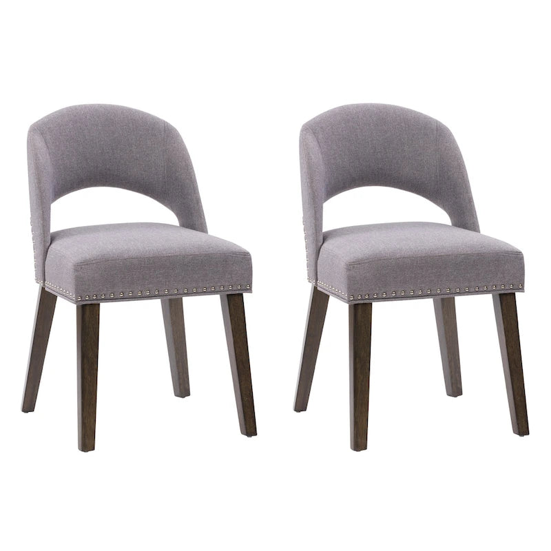 Lot de 2 chaises de salle à manger tapissées Tiffany