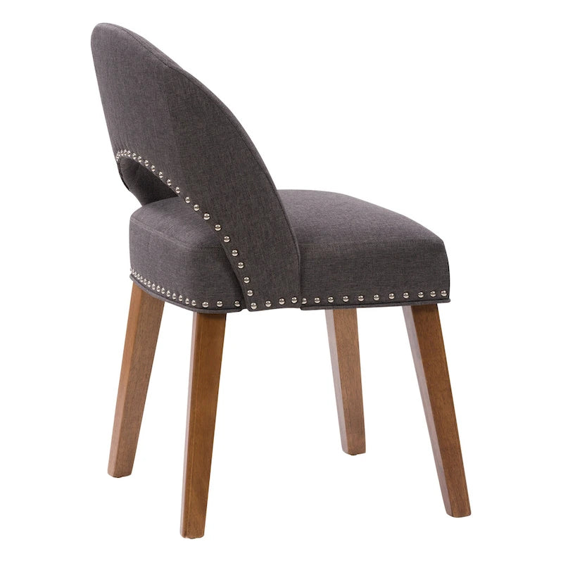 Lot de 2 chaises de salle à manger tapissées Tiffany