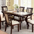 162 cm Wooden Dining Table with Shelves