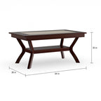 162 cm Wooden Dining Table with Shelves
