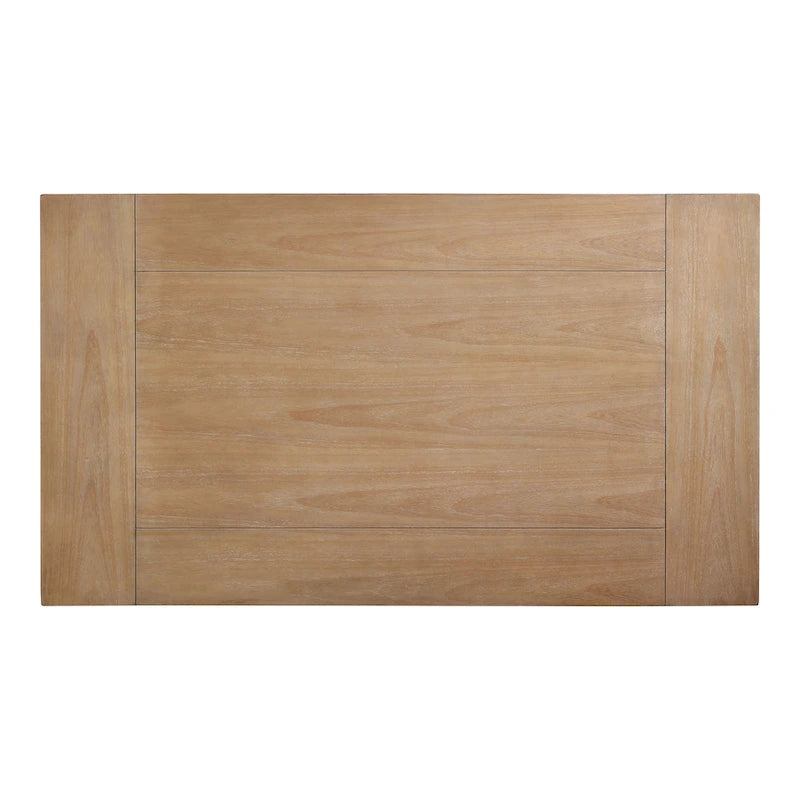 162 cm Wooden Dining Table with Shelves