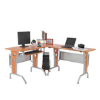 Bureau d'ordinateur d'angle en L