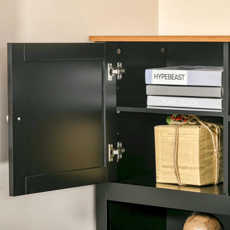 Bureau d'angle en L (avec étagères)