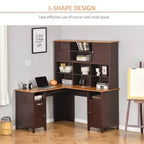 Bureau d'angle en L (avec étagères)