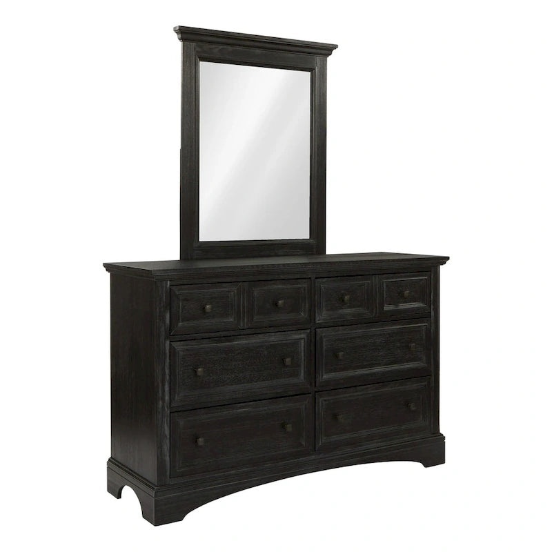 Ensemble de chambre à coucher King-Size (comprend 2 tables de chevet, 1 commode et 1 miroir)