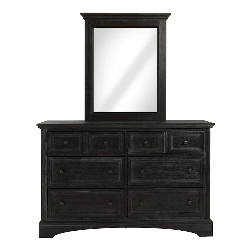 Ensemble de chambre à coucher King-Size (comprend 2 tables de chevet, 1 commode et 1 miroir)