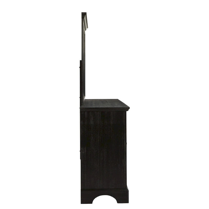 Ensemble de chambre à coucher King-Size (comprend 2 tables de chevet, 1 commode et 1 miroir)