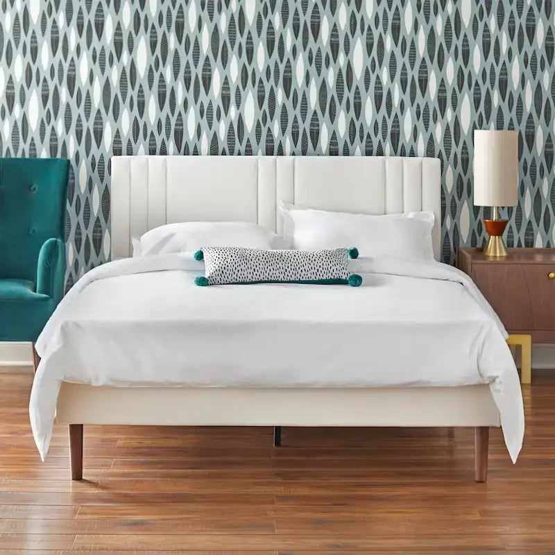 Queen-Size Upholstered Platform Bed