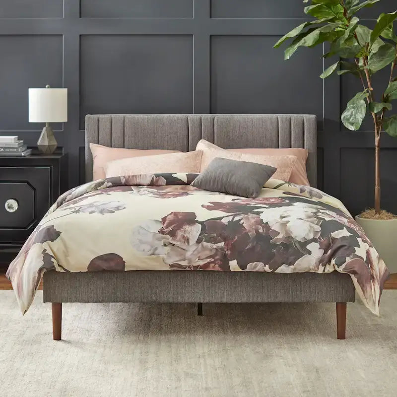 Queen-Size Upholstered Platform Bed