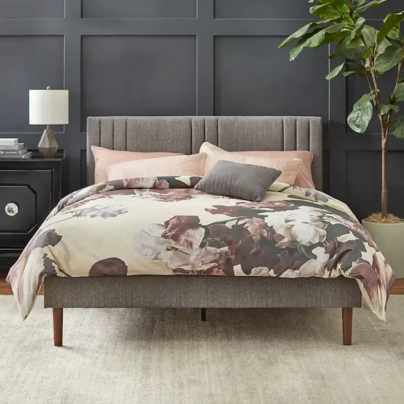Queen-Size Upholstered Platform Bed