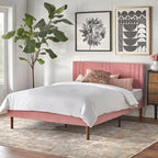 Queen-Size Upholstered Platform Bed