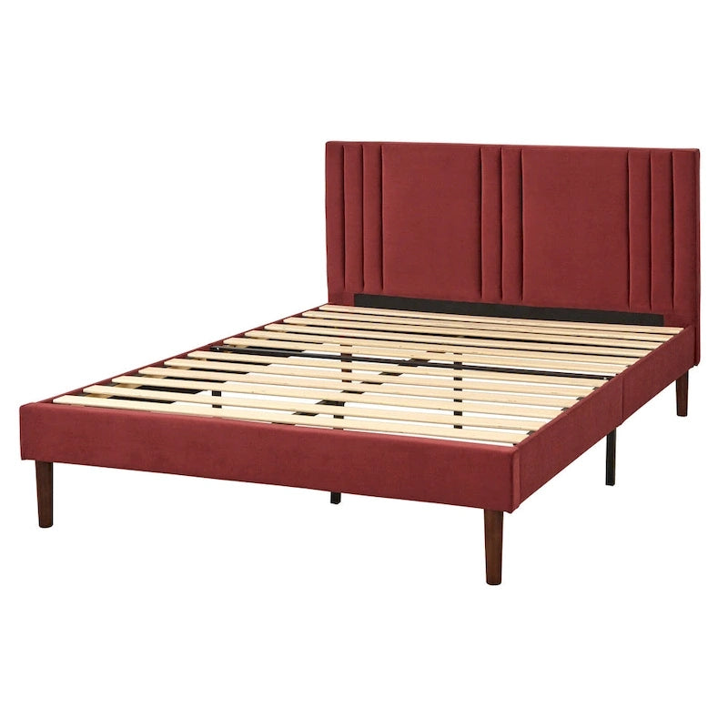 Queen-Size Upholstered Platform Bed