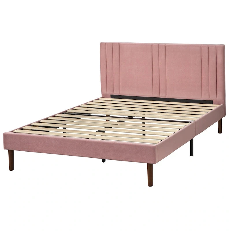 Queen-Size Upholstered Platform Bed