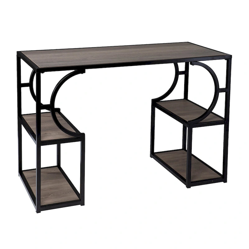 Bureau en bois marron de style transitoire