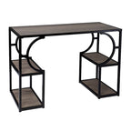 Bureau en bois marron de style transitoire