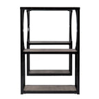 Bureau en bois marron de style transitoire