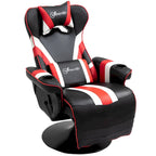 Fauteuil de jeu de course – Équipé d'un dossier réglable, d'un repose-pieds, d'un appui-tête et d'un porte-gobelet