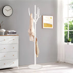 Porte-manteau sur pied en forme de branche d'arbre réglable, en bois d'hévéa – 42,0 cm (Dia.) x 182,0 cm (H)