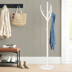 Porte-manteau sur pied en forme de branche d'arbre réglable, en bois d'hévéa – 42,0 cm (Dia.) x 182,0 cm (H)
