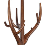 Porte-manteau sur pied en forme de branche d'arbre réglable, en bois d'hévéa – 42,0 cm (Dia.) x 182,0 cm (H)