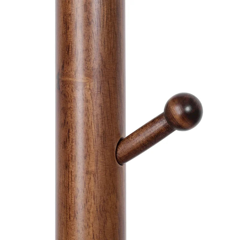 Porte-manteau sur pied en forme de branche d'arbre réglable, en bois d'hévéa – 42,0 cm (Dia.) x 182,0 cm (H)
