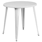 Ensemble table ronde en métal de 76 cm pour intérieur et extérieur