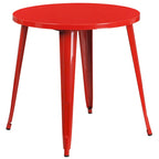 Ensemble table ronde en métal de 76 cm pour intérieur et extérieur