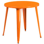 Ensemble table ronde en métal de 76 cm pour intérieur et extérieur