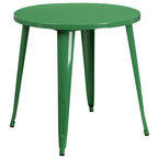 Ensemble table ronde en métal de 76 cm pour intérieur et extérieur