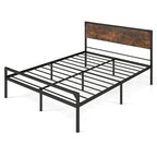 Lit plateforme double / grand (avec tête et pied de lit de style rustique)