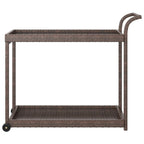 Chariot de bar extérieur Vidaxl 2 niveaux, chariot de service roulant en rotin PE - 100 x 45 x 83 cm