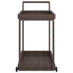 Chariot de bar extérieur Vidaxl 2 niveaux, chariot de service roulant en rotin PE - 100 x 45 x 83 cm