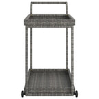 Chariot de bar extérieur Vidaxl 2 niveaux, chariot de service roulant en rotin PE - 100 x 45 x 83 cm