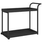 Chariot de bar extérieur Vidaxl 2 niveaux, chariot de service roulant en rotin PE - 100 x 45 x 83 cm